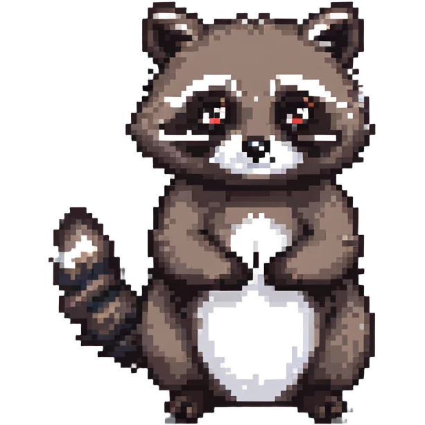 Cute raccoon stealing cookies with guilty expression emoji