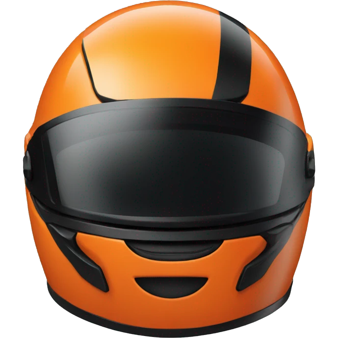 orange and black racing helmet emoji