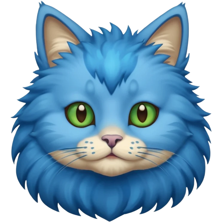 Cat blue earth emoji