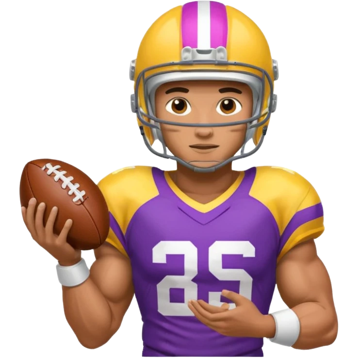 A gay football player emoji