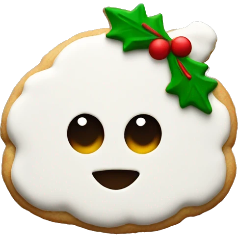 Christmas cookies with white simple frosting  emoji
