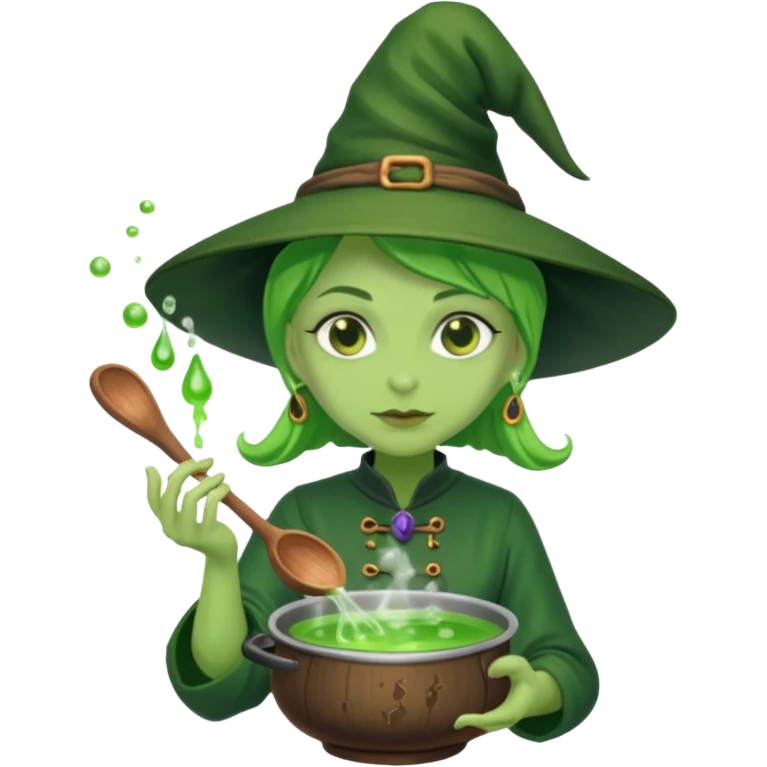 green witch cooking potion emoji