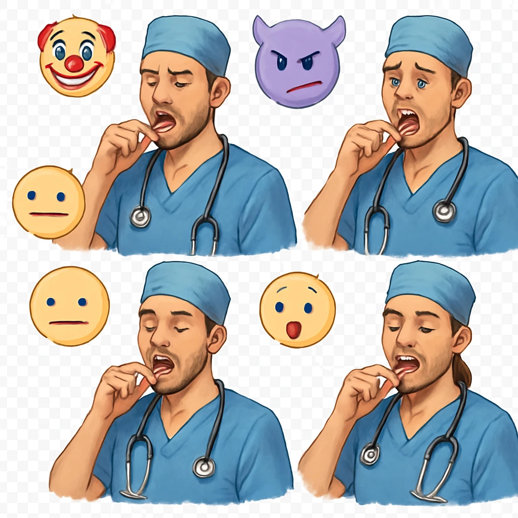 Male nurse practitioner doing psychedelics emoji