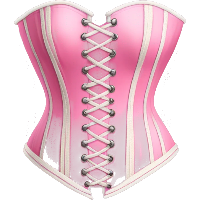 Light bright pink corset emoji emoji