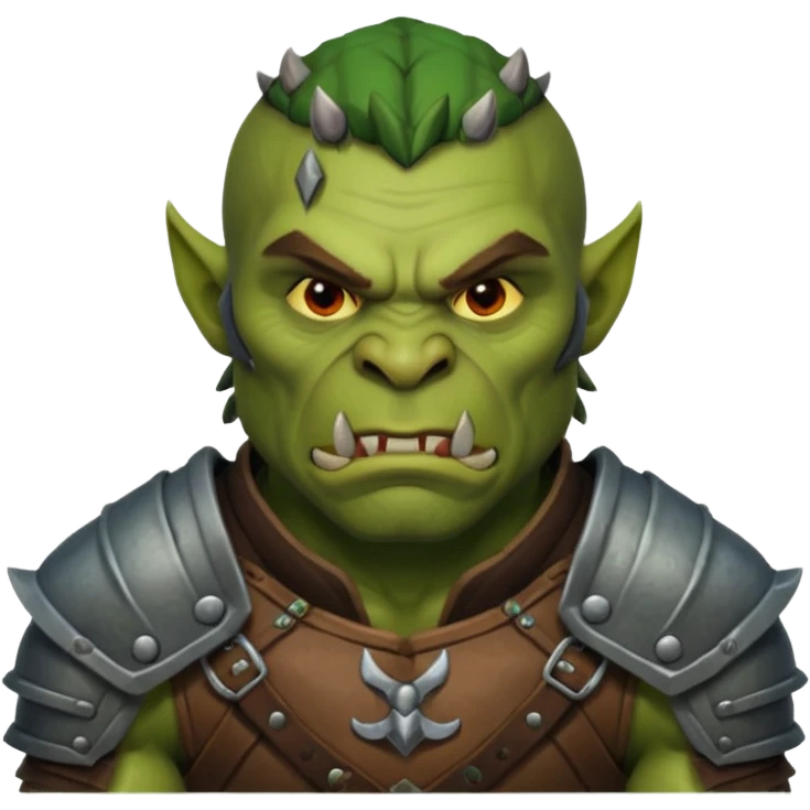 Orc rouge guerrier emoji