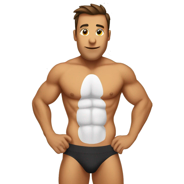 Six pack abs penguin  emoji