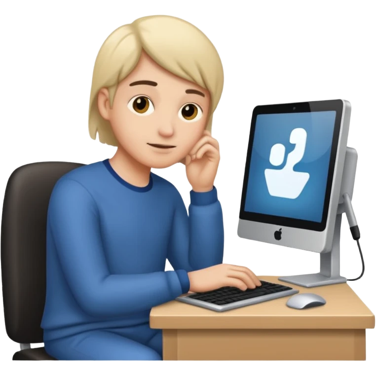 trabajando en la computadora emoji