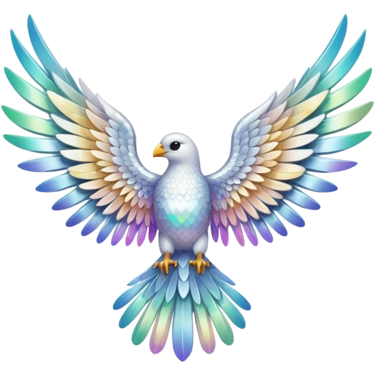 Glitter White Wings emoji