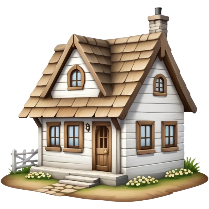 small white cottage  emoji