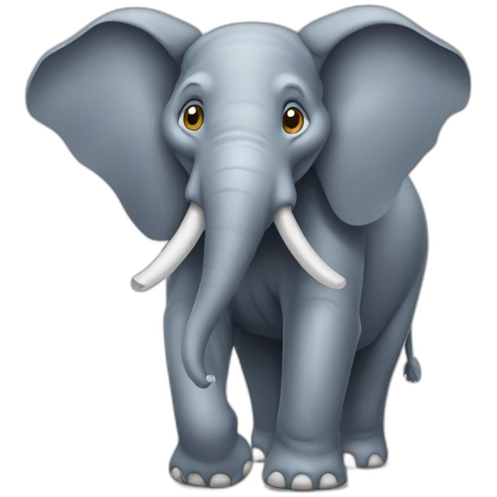 Éléphant qui a peur d'une souris emoji