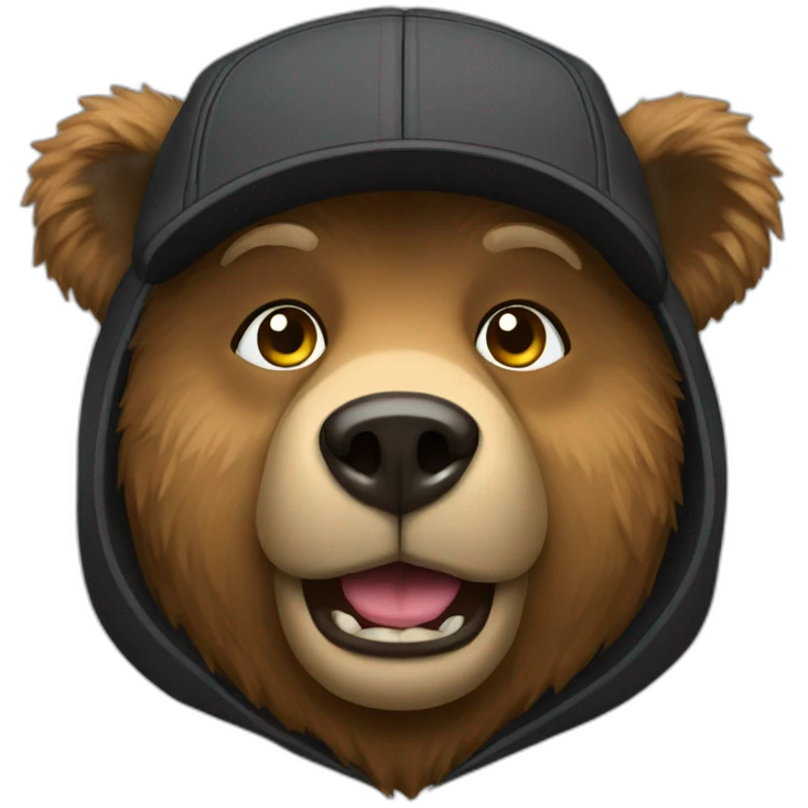 Rapper bear emoji