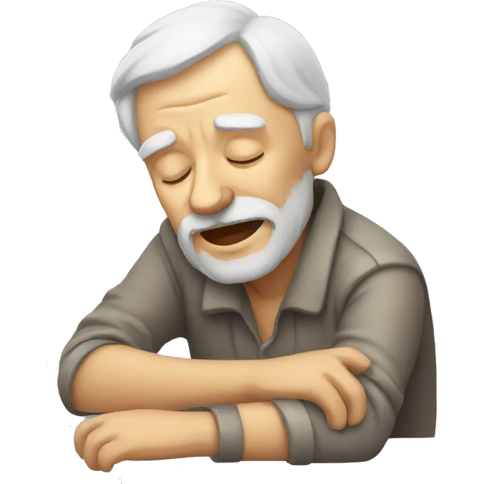 old man sleeping emoji