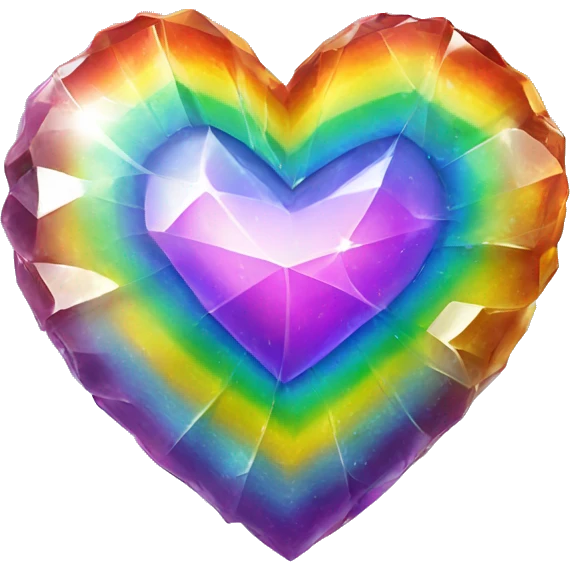 rainbow crystal heart emoji