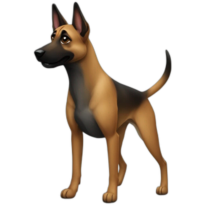 Malinois croisé staff emoji