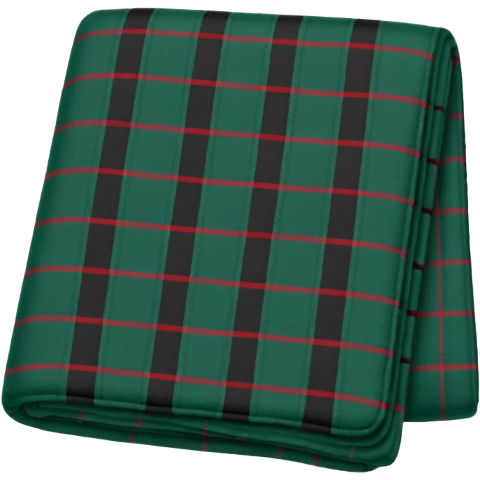 tartan blanket dark green folded  emoji