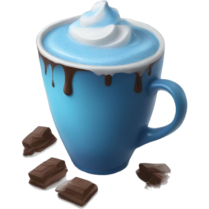 blue aesthetic hot chocolate  emoji