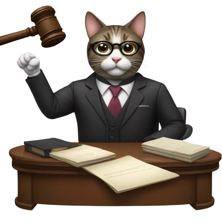 cat lawyer emoji