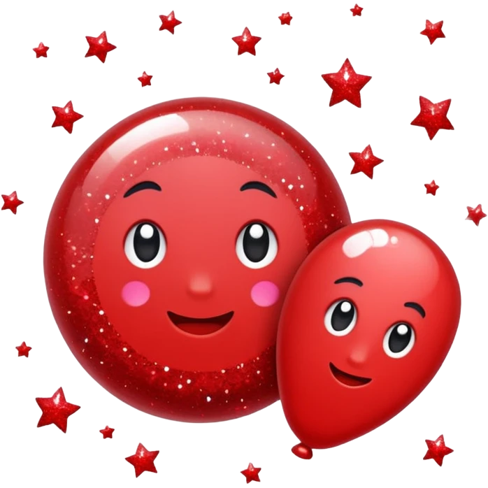 Recrutador Vermelho Glitter emoji