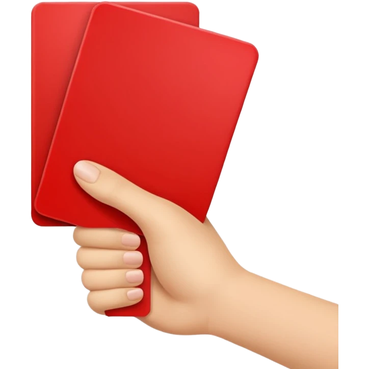 hand red card (#00A3E0) and red (#F9423A) emoji