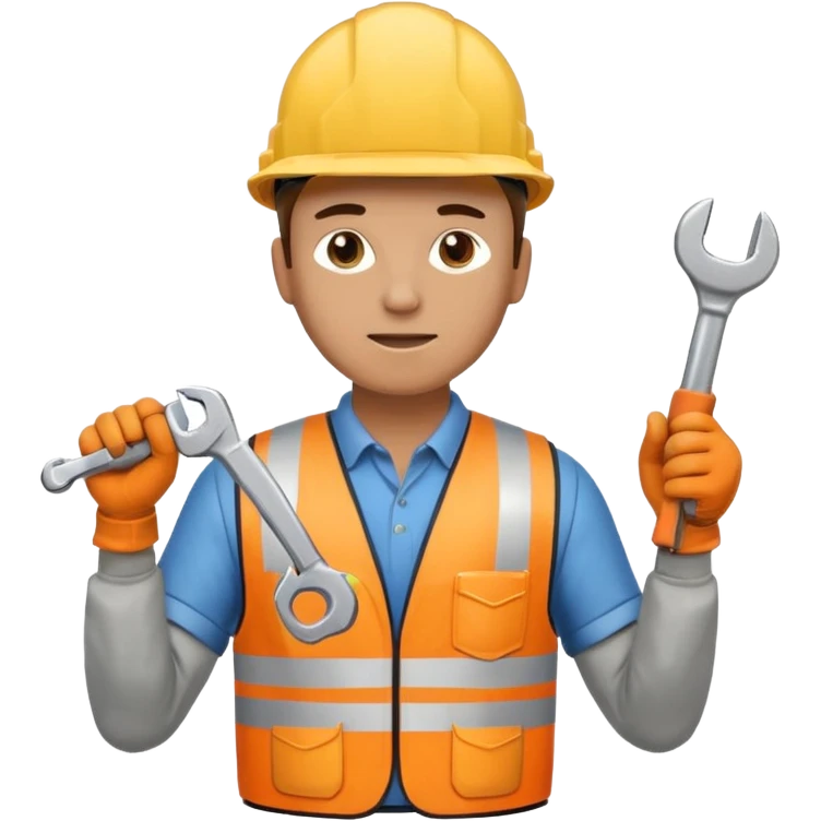 man full body working in construction  emoji