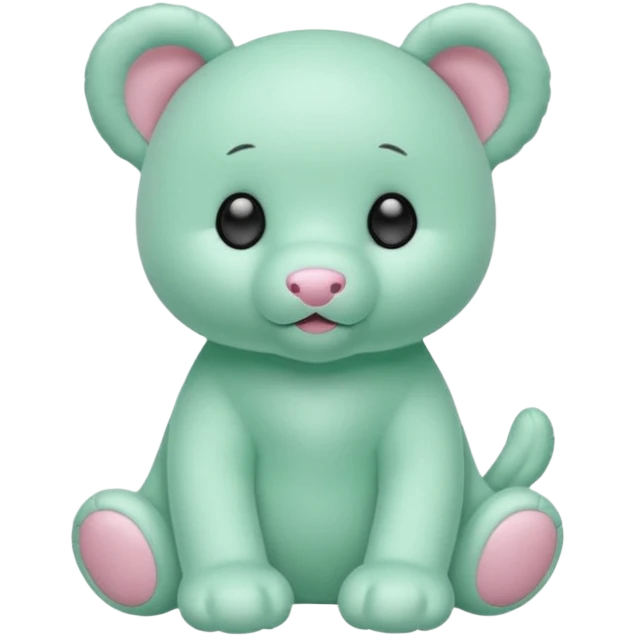 Mint green realistic beanie baby emoji
