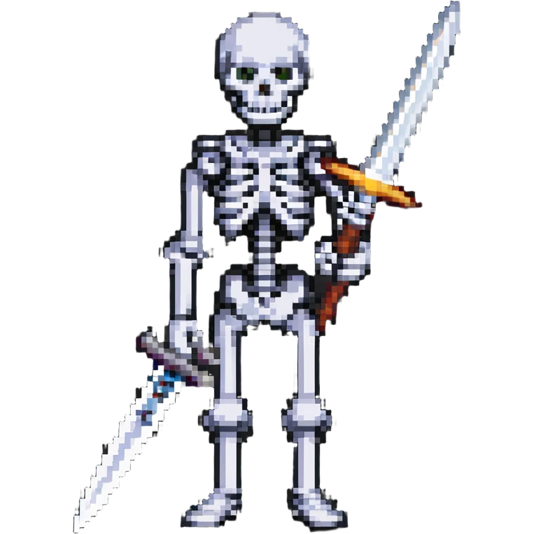 skeleton with a sword emoji