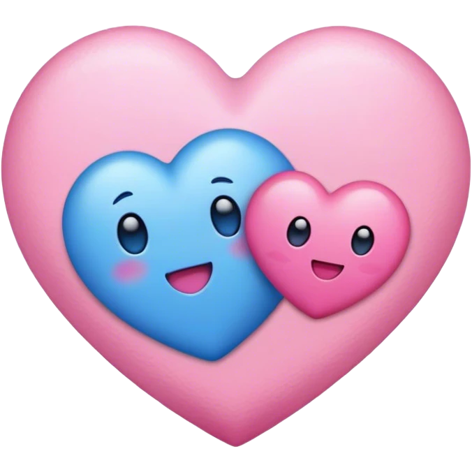 love blue and pink emoji