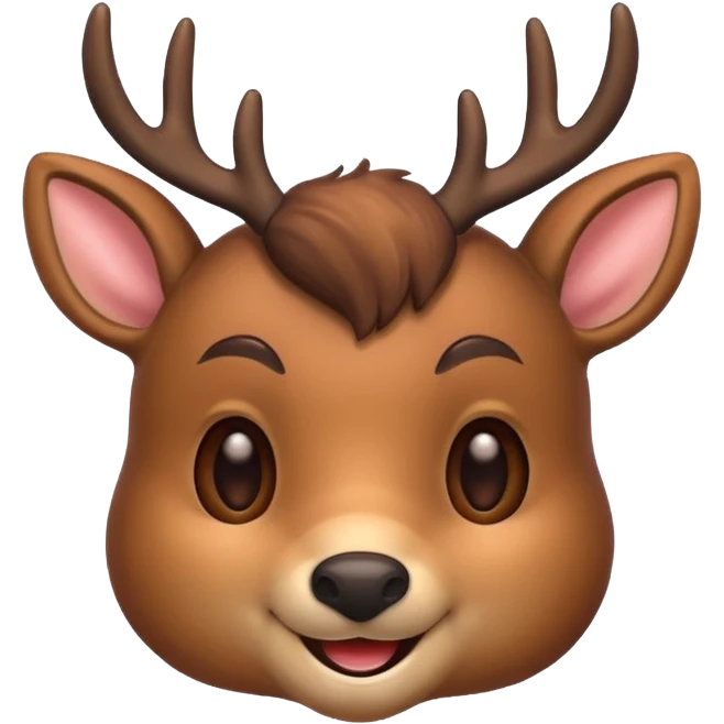 Deer with smiles emoji