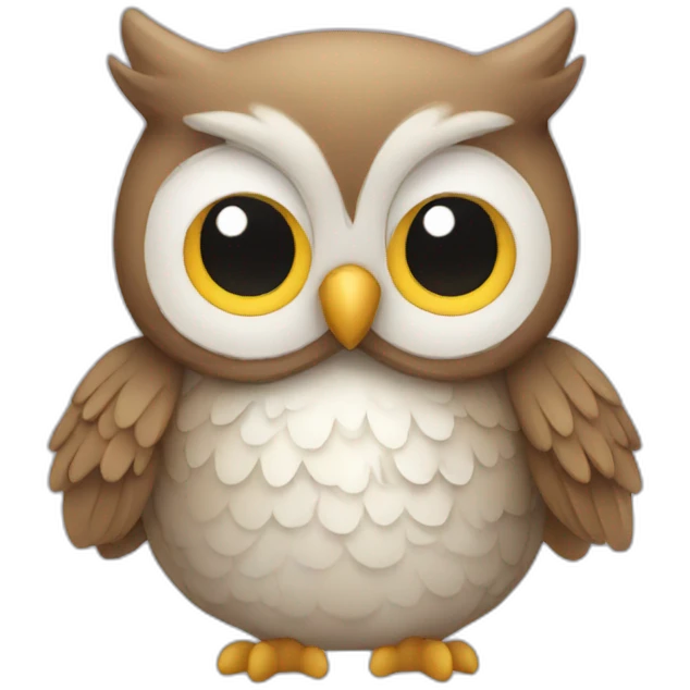 a cute owl wearing dress emoji
