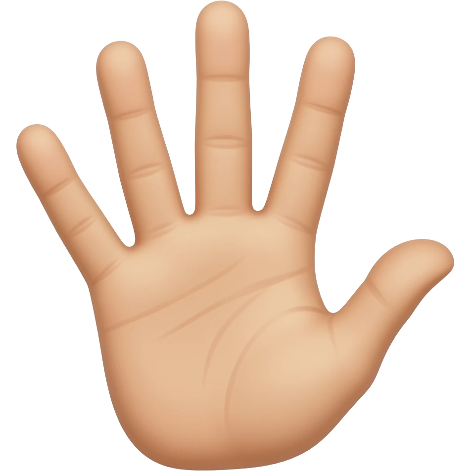 Hand with 10 fingers emoji