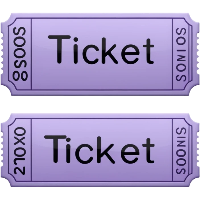 Pale Purple 1 Signed ticket  emoji