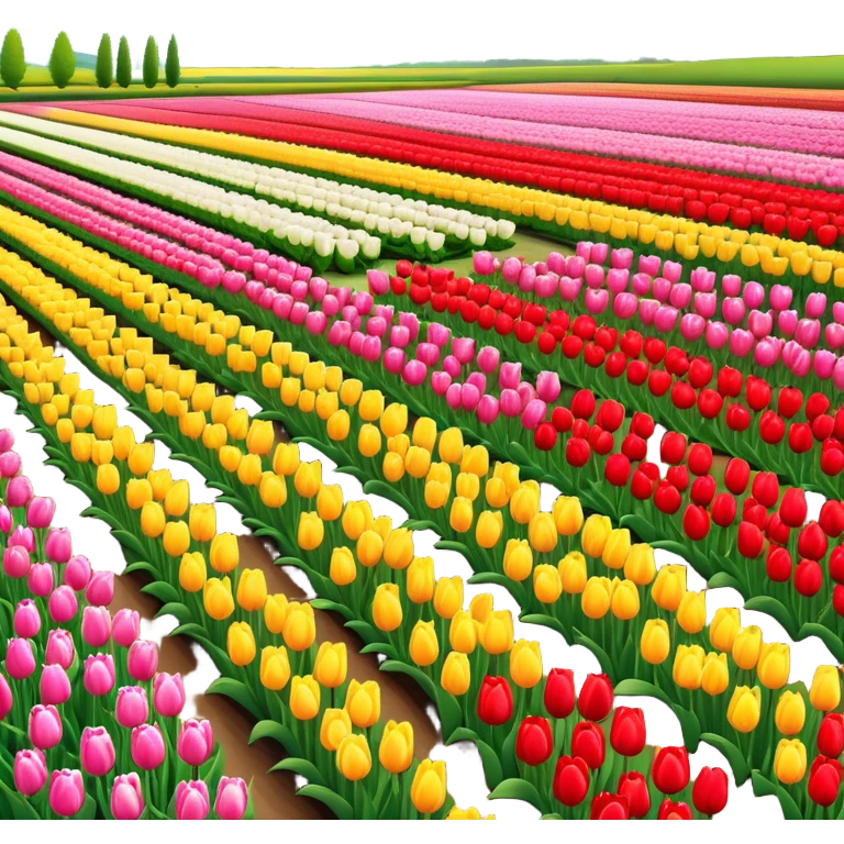 tulips in fields like in Keukenof emoji