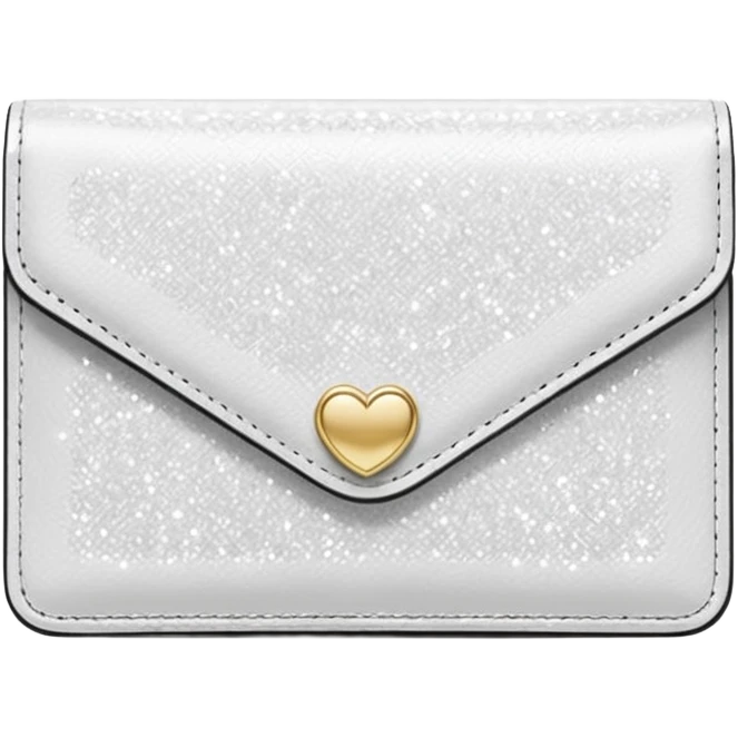 glitter white wallet emoji