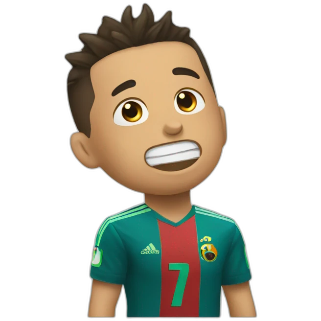 Ronaldo is crying and happy emoji