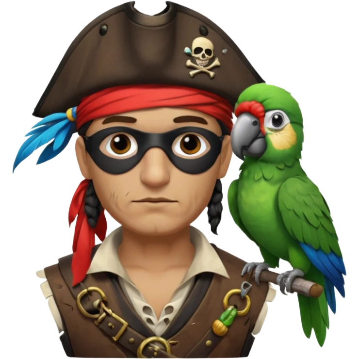 pirate and parrot emoji
