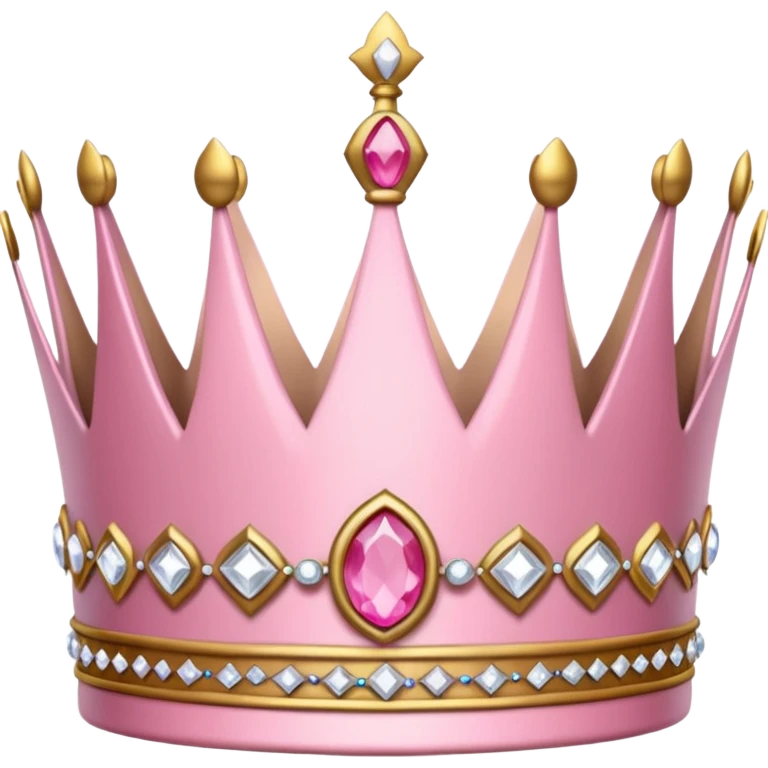 white and pink crown emoji