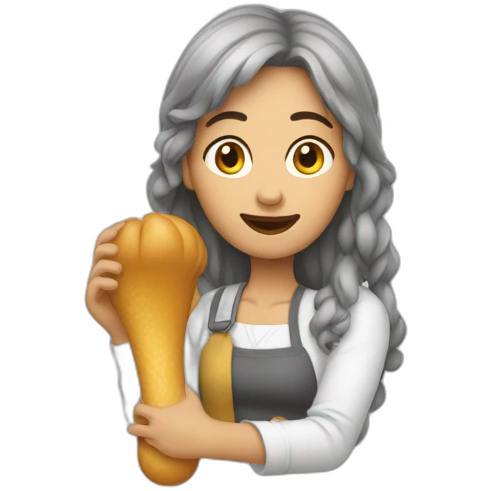 Woman squeezing her bahonkers emoji