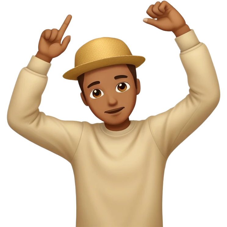Man dabbing emoji