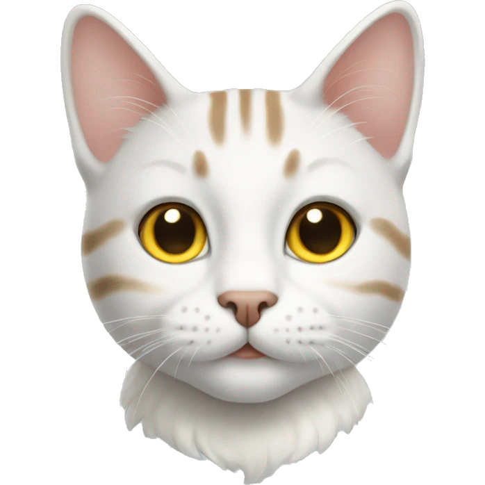 white tabby cat emoji