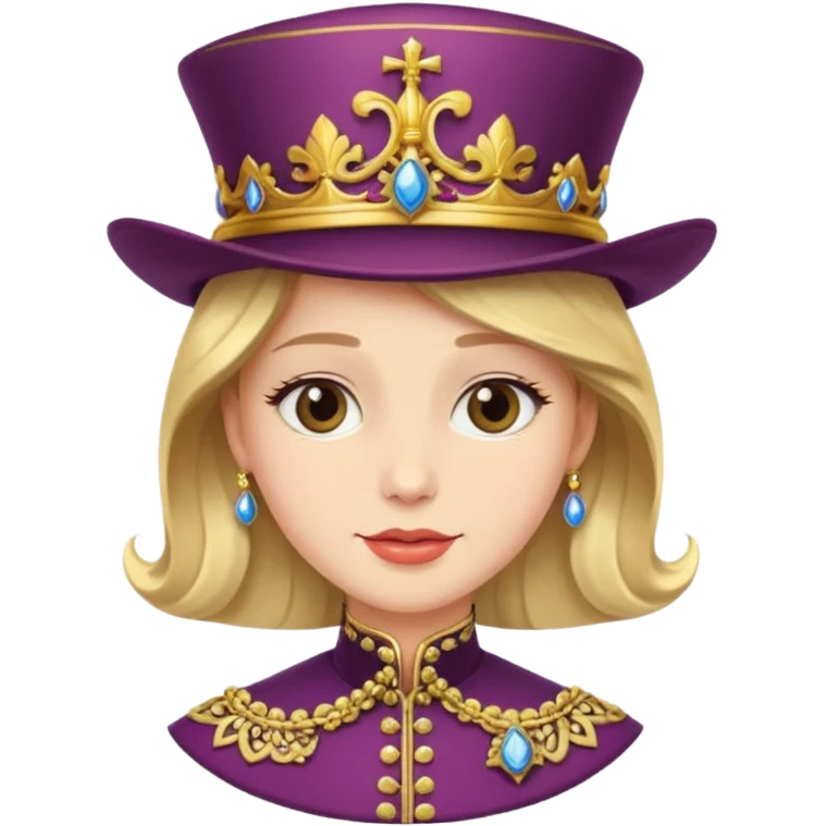 royal with hat emoji