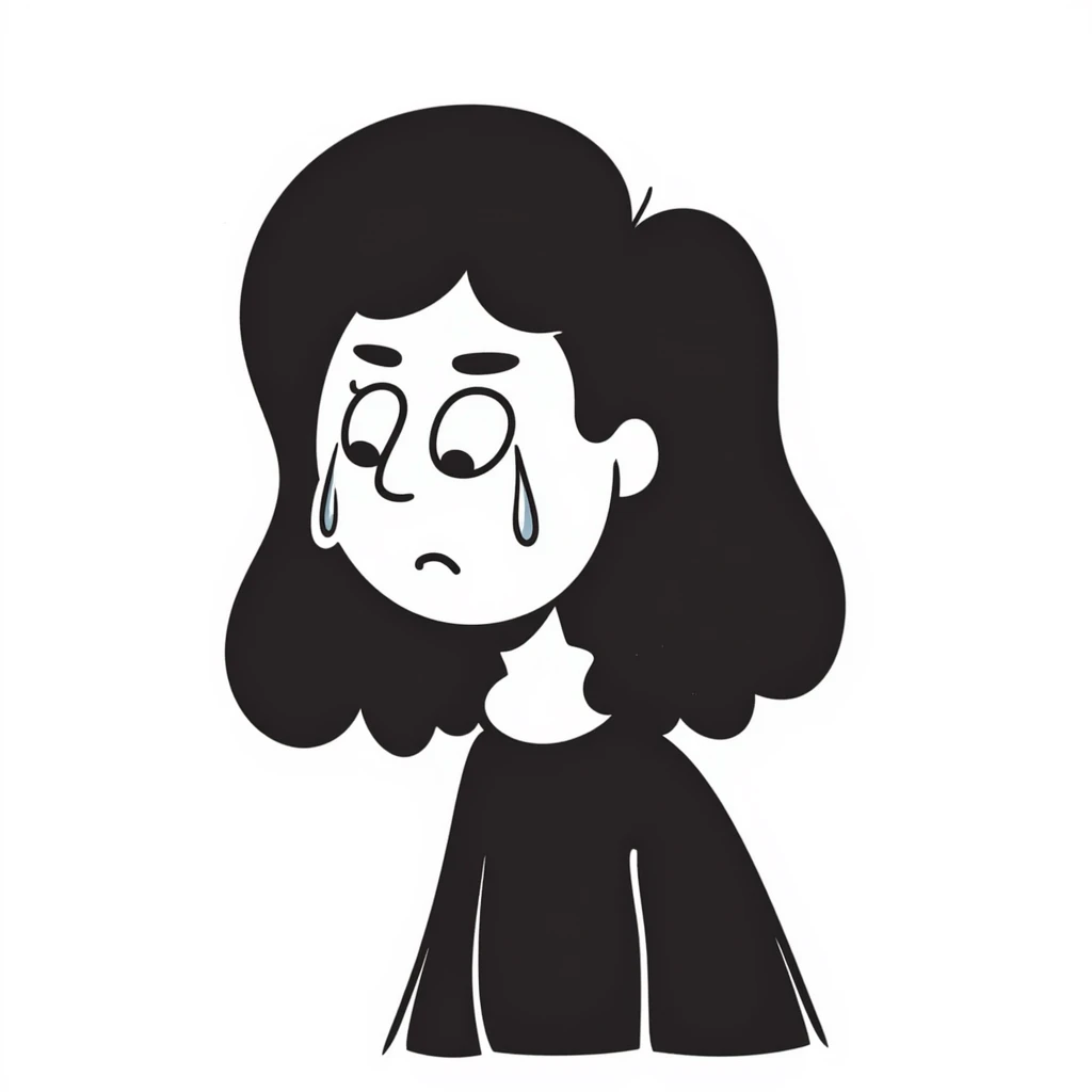 AI woman crying emoji