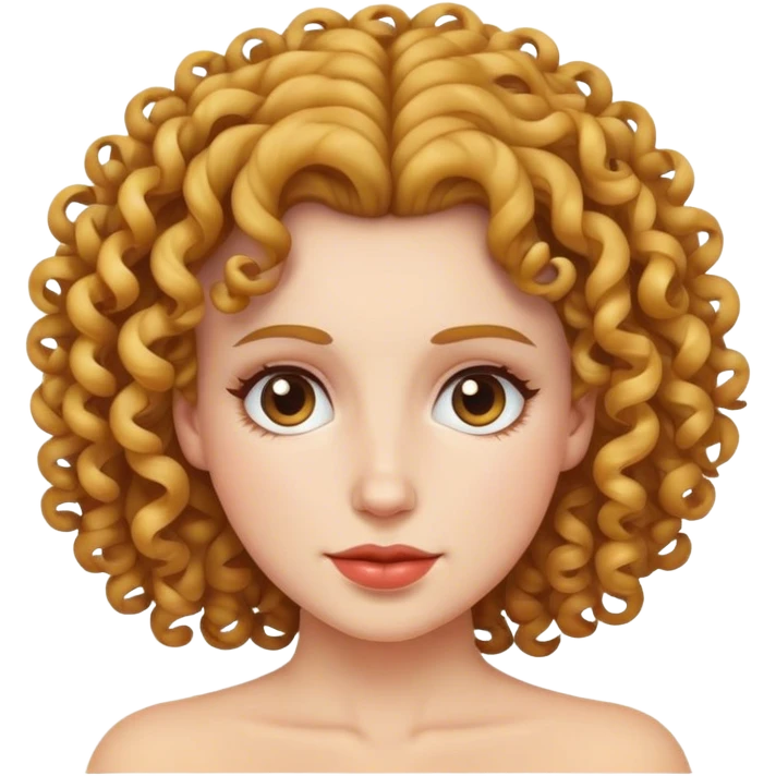 White women with curly hair emoji