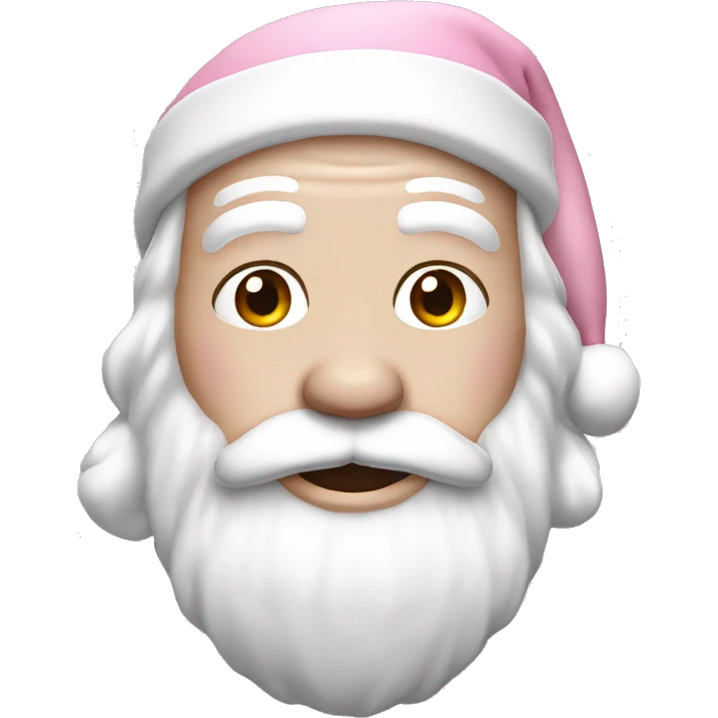 Light Pink Santa Claus with white skin emoji