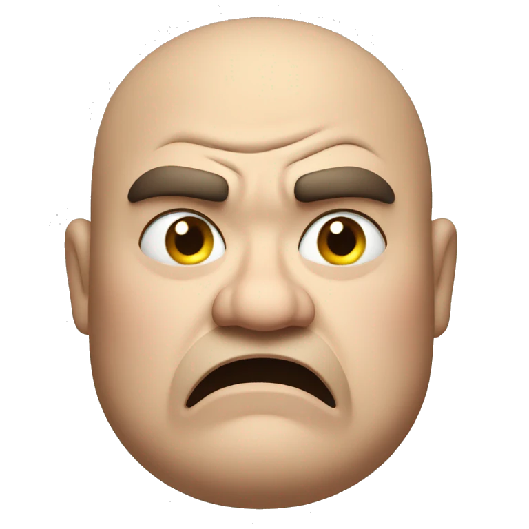 fat man angry emoji