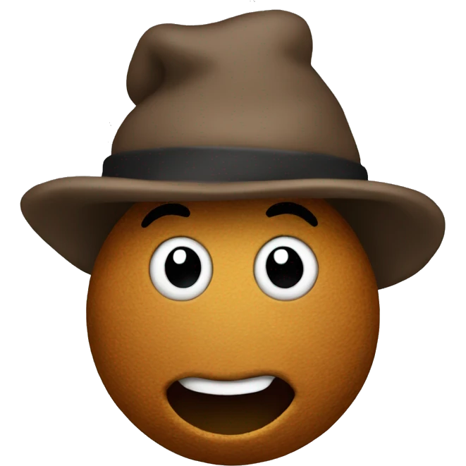 Poop with a hat on emoji