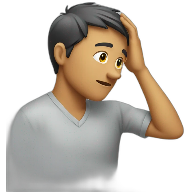 person scratching their head and looking away emoji