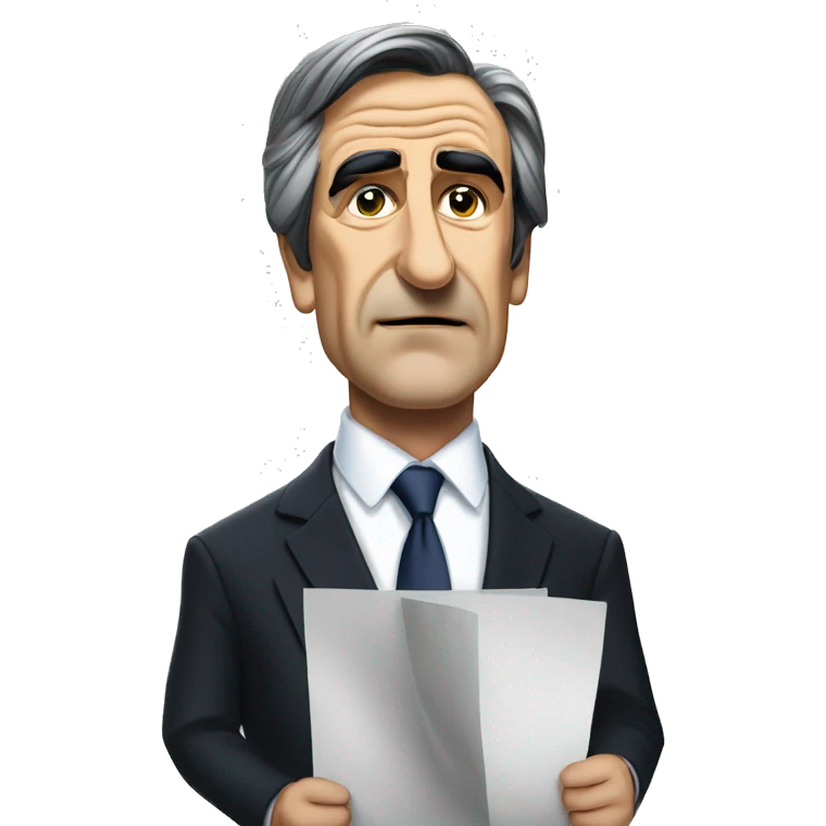 François fillon with papers in his suits emoji