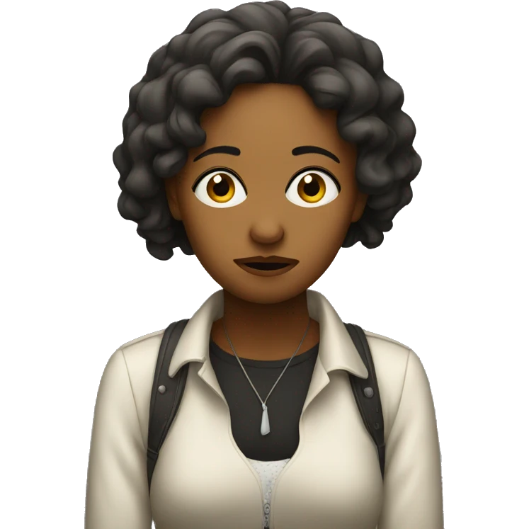Worried female musician emoji