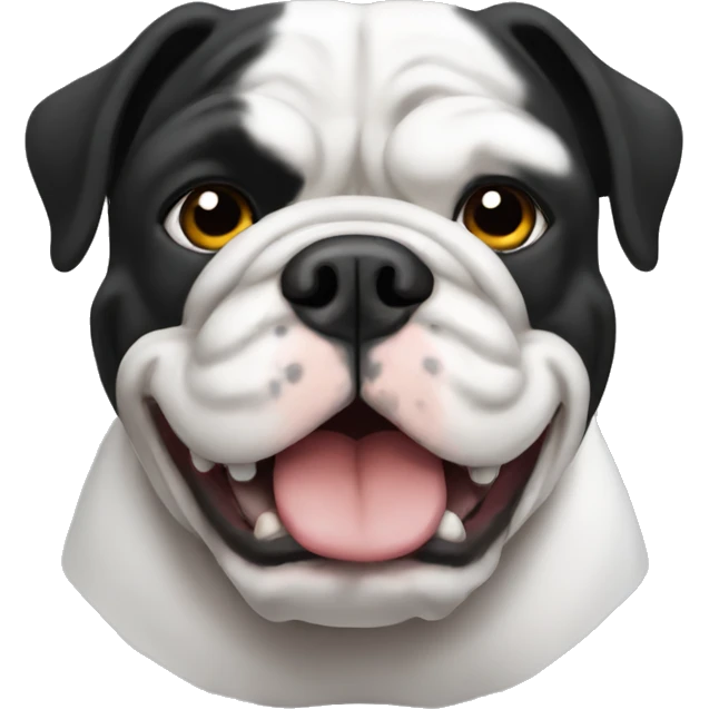 English bulldog black color emoji