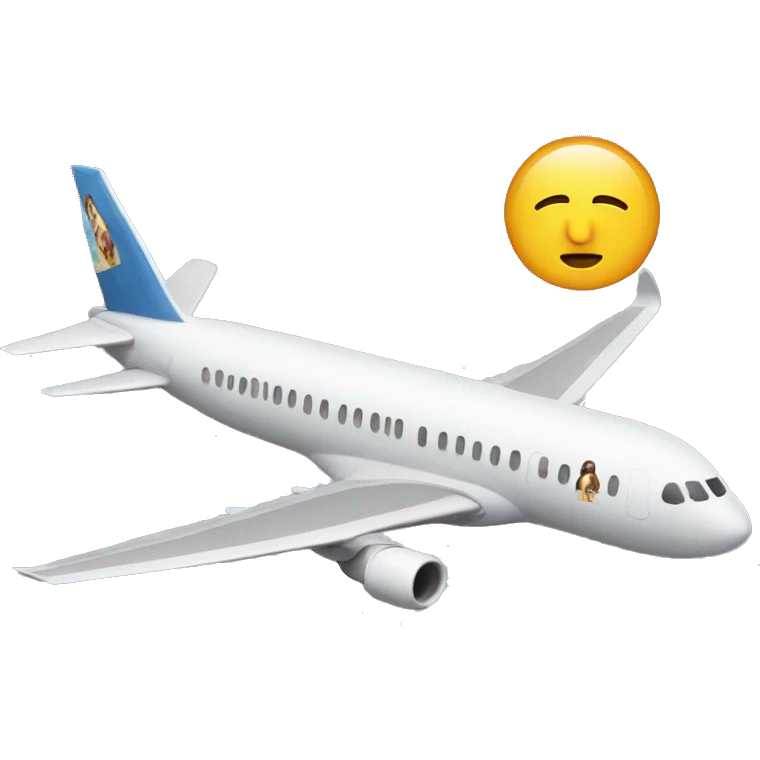 Plane with Jesus emoji